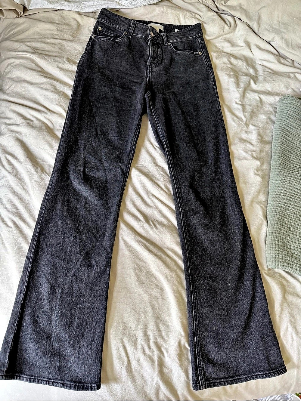 H&M Flared High Jeans Women's Black Flare US 4